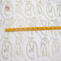 Tissu de soie de brocart de haute qualité brillant Georgette Jacquard imprimé pour les robes de mariée des filles Textiles de maison vêtements matière première