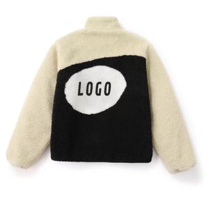 Giacca Pesante Unisex in <span class=keywords><strong>Pile</strong></span> Sherpa Personalizzabile di Alta Qualità da Esterno, <span class=keywords><strong>Cappotto</strong></span> Invernale da <span class=keywords><strong>Donna</strong></span> con Cerniera e Tasche a Toppa - Product Image 2