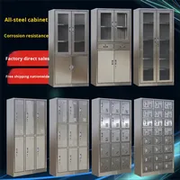 Casier à dossiers de bureau de conception moderne A304 Classeurs à dossiers d'employés en acier inoxydable épaissi pour vestiaires Matériau métallique