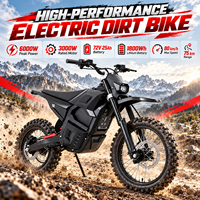 Nouvelle Moto Tout-Terrain Électrique Puissante 2026 avec Moteur Brushless 72V 6000W, Vitesse Maximale Jusqu'à 75 km/h