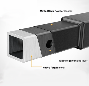 Extension d'attelage double Riser de 7 à 1/2 pouces avec kit d'écrou de boulon pour extension de récepteur de 2 pouces à 10 pouces - Product Image 3