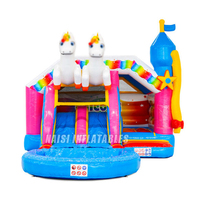 Château gonflable géant pour enfants sur le thème des pompiers avec toboggan, pour usage commercial, idéal pour les événements