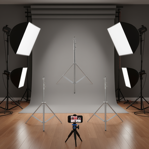 Trípode Flexible Db de 2800 mm de Aleación de Aluminio con Anillo de Luz para Teléfono Móvil, Grabación de Video, Fotografía, Uso en Estudio - Product Image 2