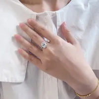 Bague de mariage MuShan en argent sterling 925 avec diamant Moissanite couleur D VVS1 pour femme, bijoux fins brevetés MST
