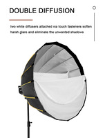 Boîte à lumière portable parabolique profonde de 90cm pour Godox Studio Flash Aputure NEEWER Yongnuo Bowens Mount LED Video Light