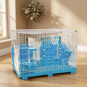 Jaula para Mascotas de Interior 610-MR, Diseño Taiwanés, para Conejos/Animales Pequeños, Construcción de Metal y Plástico, Bandeja de Plástico Incluida - Product Image 3