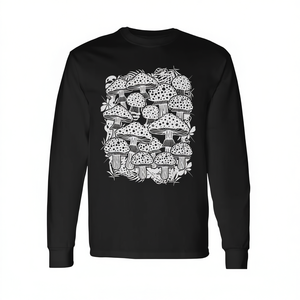 Camiseta de manga larga Cottage Farmcore con diseño de estampado de setas, ropa informal unisex - Product Image 2