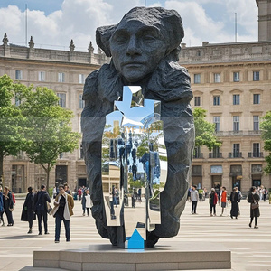 M92 304 Grande sculpture géométrique d'art en métal pour paysage de place publique - Product Image 6