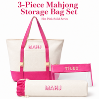 Sac de transport portable XCL pour Mahjong, sac de transport en toile pour accessoires de jeu de Mahjong, organisateur pour les voyages