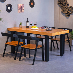 Muebles Comerciales, Juego de Mesa de Comedor de Madera Maciza, Silla de Metal para Cafetería, Uso en Interiores y Exteriores, Bar, Hogar - Product Image 3