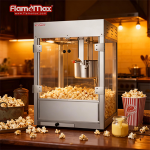 Máquina comercial para hacer palomitas de maíz, máquina para hacer palomitas de maíz de acero inoxidable, máquina eléctrica automática para <span class=keywords><strong>teatro</strong></span>, hervidor de 20oz - Product Image 2