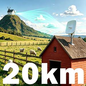 Pont sans fil industriel 5.8G extérieur sans modem, portée longue distance 10-25KM, CPE point-à-point, répéteur <span class=keywords><strong>WiFi</strong></span> Gigabit, prolongateur <span class=keywords><strong>AP</strong></span> - Product Image 2