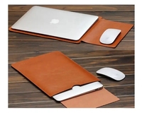 Vente en gros, personnalisation, étui de protection pour tablette en cuir pleine fleur vegan de 16 pouces, housse pour ordinateur portable de 7, 8, 13, 15 pouces, pochette en cuir pour iPad