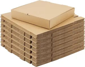Venta caliente barato insertar plegable plantilla de diseño liso cajas de pizza de lujo 6 8 9 10 12 14 16 18 pulgadas caja de pizza reciclable