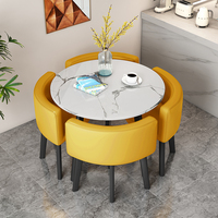 Ensemble table et chaises de salle à manger de luxe léger pour la maison, balcon, réception, centre commercial, négociation simple, rangement, étagères à chaussures