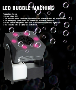 Super Bubble Machine DMX512 remoto 6 uds RGBW LED efecto automático boda burbuja soplado escenario iluminación equipo para escenario DJ - Product Image 5