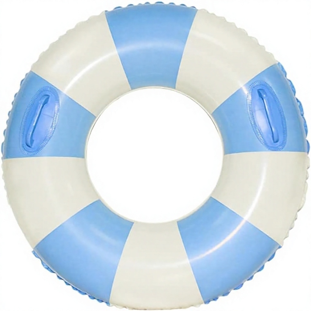 Lot De 2 Flotteurs De Piscine Rayés – 120 Cm – Vert Foncé Et Beige – Capacité 200 Kg – Adulte Et Ado