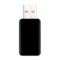 Driver adaptor WiFi USB Dual Band 1300Mbps, kartu jaringan eksternal 2.4GHz/400Mbps 5GHz/867Mbps