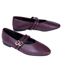 Chaussures plates Mary Jane de luxe en cuir de veau pour femme, à deux brides, coupe étroite, antidérapantes, avec amorti léger, idéales pour l'été et le Shabbat – Collection Juive