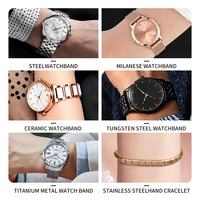 Bracelet de montre en acier inoxydable avec fermoir papillon, respirant et réglable pour smartwatch