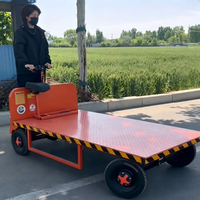 Chariot électrique silencieux à plateau basculant, véhicule de transport de marchandises à quatre roues, moteur 800W, plateforme en acier, OEM