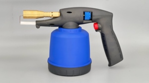 Chalumeau de découpe au <span class=keywords><strong>gaz</strong></span> butane robuste, flamme réglable, refroidi par air, 1300°C, avec valve en laiton et brûleur en <span class=keywords><strong>fer</strong></span>, pour barbecue, <span class=keywords><strong>camping</strong></span>, soudage et usage culinaire - Product Image 3