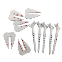Tees de golf en plastique étagé avec logo personnalisé, dessus en caoutchouc durable avec marques de mesure de la hauteur, accessoires de golf