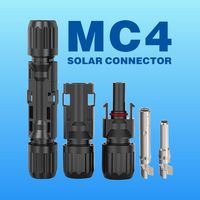 Kit Konektor Surya MC4 dengan Kunci Pas 1000V DC Konektor PV Tahan Air Pria Wanita untuk Instalasi Panel Surya