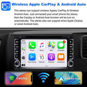 Autoradio DVD CD pour <span class=keywords><strong>Toyota</strong></span>, écran tactile intégré, double DIN, Bluetooth, USB, <span class=keywords><strong>SD</strong></span>, FM, compatible Apple CarPlay et Android Auto sans fil - Product Image 1