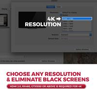 Écran LED HDMI virtuel 4K, adaptateur émulateur HDMI DDC EDID, prise factice HDMI, émulateur LED factice
