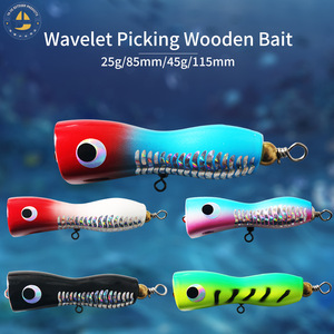 Señuelo de madera tipo Popper de 25g y 45g para pesca en agua dulce - Product Image 2