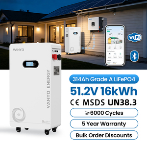 Batería Solar de 51.2V 314Ah 16kWh, Sistema de Almacenamiento de Energía para el Hogar, Batería de Litio con Monitor BMS Integrado - Product Image 4