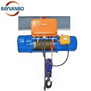 CD1 MD1 1 Ton 2 Ton 3 Ton 5 Ton Polipasto eléctrico de cuerda de alambre con controlador inalámbrico Cabrestante eléctrico de polipasto