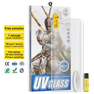 Fabricant de protecteur d'écran en verre trempé Monkey King UV Glue pour Samsung TECNO Huawei Protecteurs d'écran mobiles de téléphone incurvé - Product Image 1