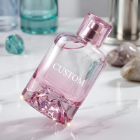 Flacon de parfum de luxe personnalisé en verre ambré 100 ml, base en forme de montagne, flacon de parfum vide avec vaporisateur, accepte l'impression de logo personnalisé