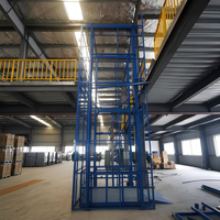 Monte-charge à rail de guidage, élévateur de marchandises, élévateur de fret vertical hydraulique stationnaire pour usine, entrepôt, multi-niveaux, usage intensif