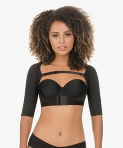 Body sculptant pour femmes avec manches, pour compression post-chirurgie, soutien-gorge à fermeture frontale, gaine amincissante - Product Image 2