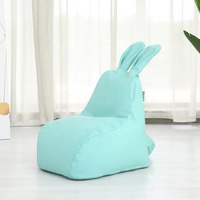 Housse de pouf lapin pour enfants avec sac de pouf intérieur en cuir pour canapé