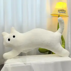 도매 95 cm 잠자는 가정 장식을위한 사랑스러운 고양이 인형 봉제 인형 베개 귀여운 동물 고양이 봉제 장난감