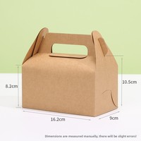 Boîte à pâtisserie portable en papier kraft pour la cuisson de mousses, desserts et emballages de thé de l'après-midi