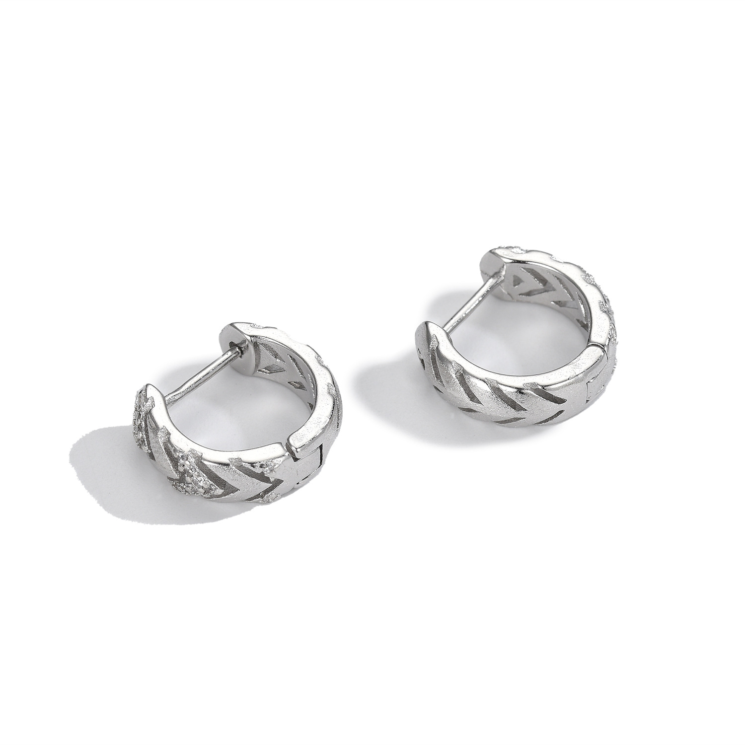 Silver wheat earrings (a pair)