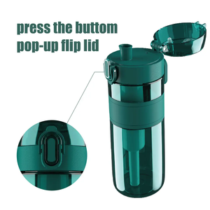 500ml BPA FREE chai nước bằng nhựa Báo Chí các nút pop-up lật nắp Tritan chai lọc nước di động lọc chai - Product Image 3