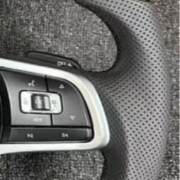 Volante Deportivo de Cuero y Fibra de Carbono en Oferta para Volkswagen <span class=keywords><strong>Golf</strong></span> 7 GTI <span class=keywords><strong>Golf</strong></span> <span class=keywords><strong>R</strong></span> MK4 5 6 7 8 Polo GTI <span class=keywords><strong>R</strong></span> <span class=keywords><strong>Line</strong></span> - Product Image 4