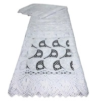 Vente Flash Tissus Dentelle Guipure Haute Qualité Blanc Pur Tissu Brodé Cordon Africain pour Robes de Mariée et de Soirée