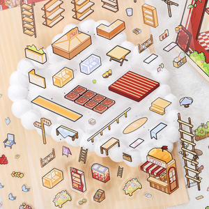 Paquete de 3 pegatinas decorativas de la serie Road Inn, material creativo para paisajismo en miniatura, pegatinas adhesivas - Product Image 2