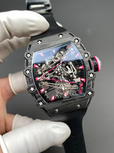 Reloj Mecánico Automático de Lujo de Alta Calidad, Rectangular, de Fibra de Carbono, con Correa de Goma, Diseño Deportivo y Moderno, Resistente al Agua - Product Image 4