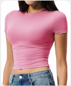 Vêtements décontractés pour femmes, chemises de yoga athlétiques, chemises décontractées, crop top, vêtements de yoga, chemises de fitness, <span class=keywords><strong>t</strong></span>-<span class=keywords><strong>shirt</strong></span> de sport - Product Image 3