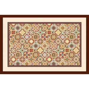 American Retro Area Rug Rectangle Stain Resistant Vintage Chic Living Room <b>Bedroom</b> Floor Mat - Product Image 4