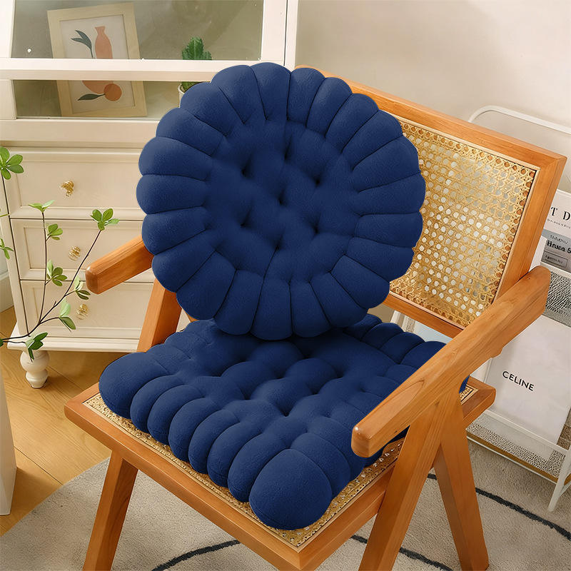 สีน้ำเงินกรมท่า สีพื้น - เบาะรองนั่งคุกกี้