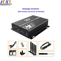 Módem 5G 4G LTE WWAN, Módulo con Conector USB 3.0 a NGFF M.2 Key B, Adaptador Inalámbrico con Ranura para Tarjeta SIM, 4 Antenas + Estuche Protector